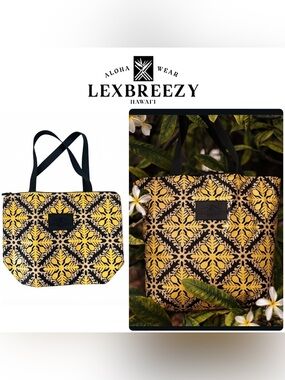 🆕 NWOT LexBreezy Hawaii • Hawaiian Quilt • Insulated Cooler Tote Bag